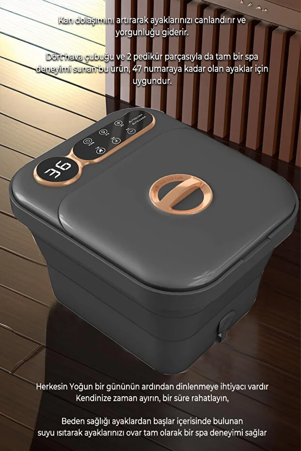 ROBO Motorlu Isıtıcılı Uzaktan Kumandalı Katlanır Ayak Masaj Ve Bakım Makinesi